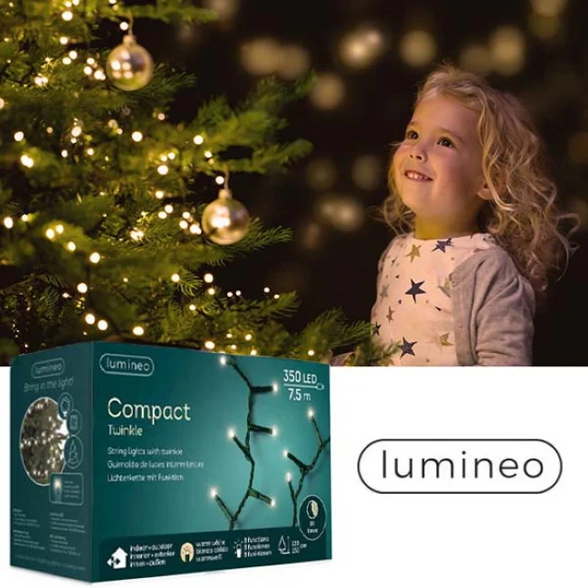 Lumineo Compact novogodišnje LED lampice 350 LED 7.5m toplo bele